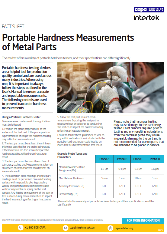 The market offers a variety of portable hardness testers, and their specifications can differ significantly.